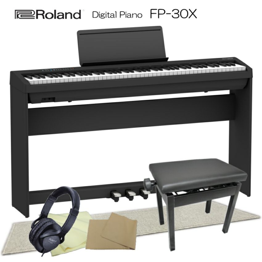 ローランド 電子ピアノ FP-30X ブラック Roland 88鍵デジタル