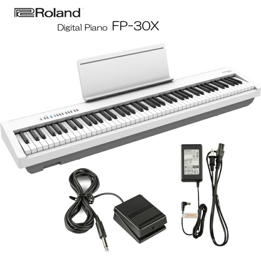 ローランド 電子ピアノ FP-30X ホワイト Roland 88鍵デジタル