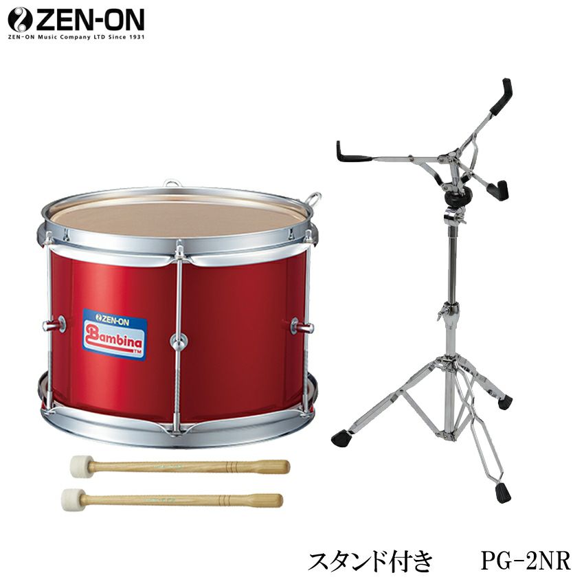 ゼンオン バンビーナ幼児向けマーチング(テナー)赤 打面25cm(PG