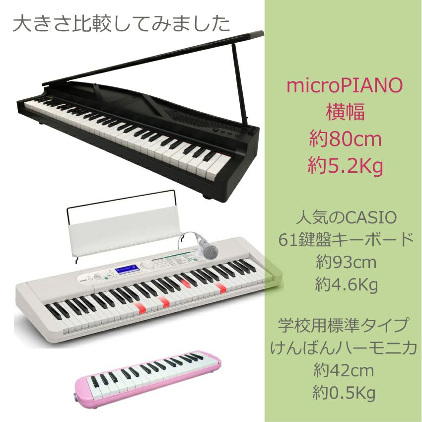 Amazon | KORG MICROPIANO マイクロピアノ ミニ鍵盤61鍵 レッド