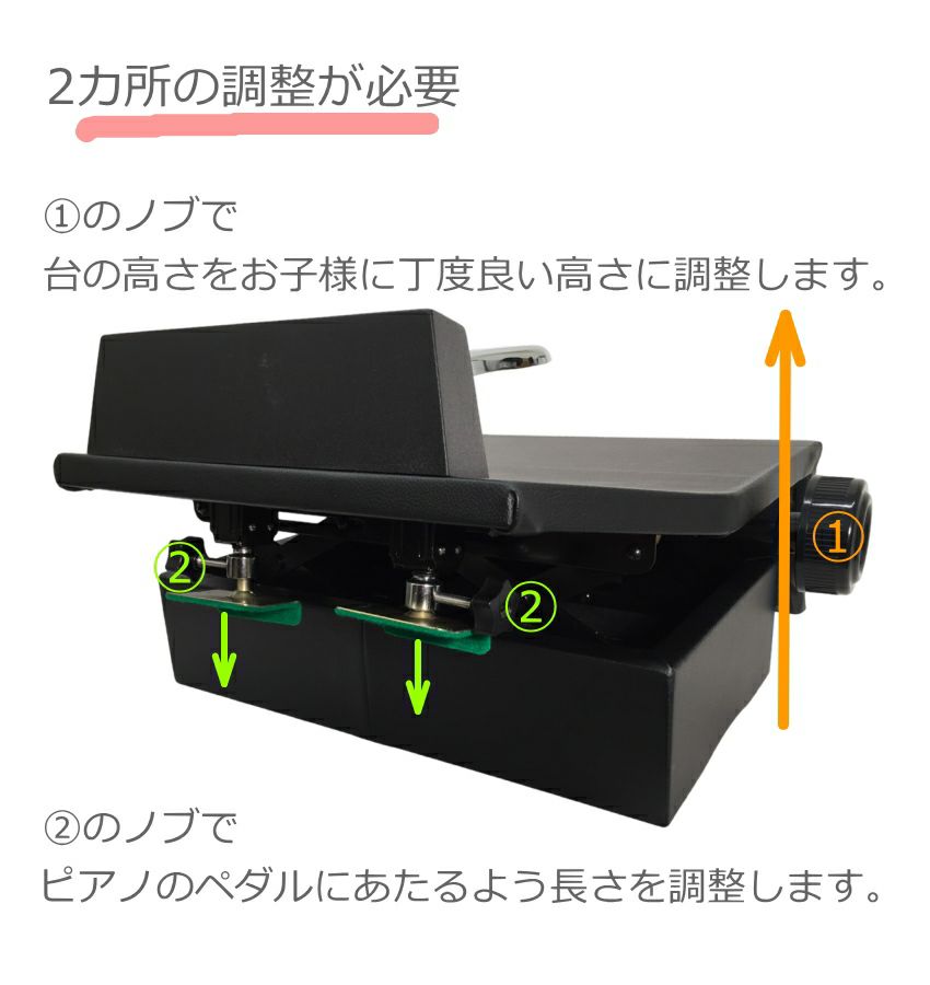 イトマサピアノ補助ペダルP-33 イトマサ ピアノ補助ペダル P-33+「身長120cm～125cmくらいの